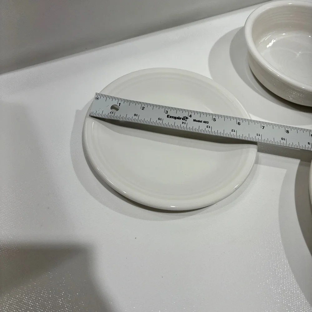 Fiesta Ware White Place Table Setting Coffee Mug Bowl Plate Dinner NWB
